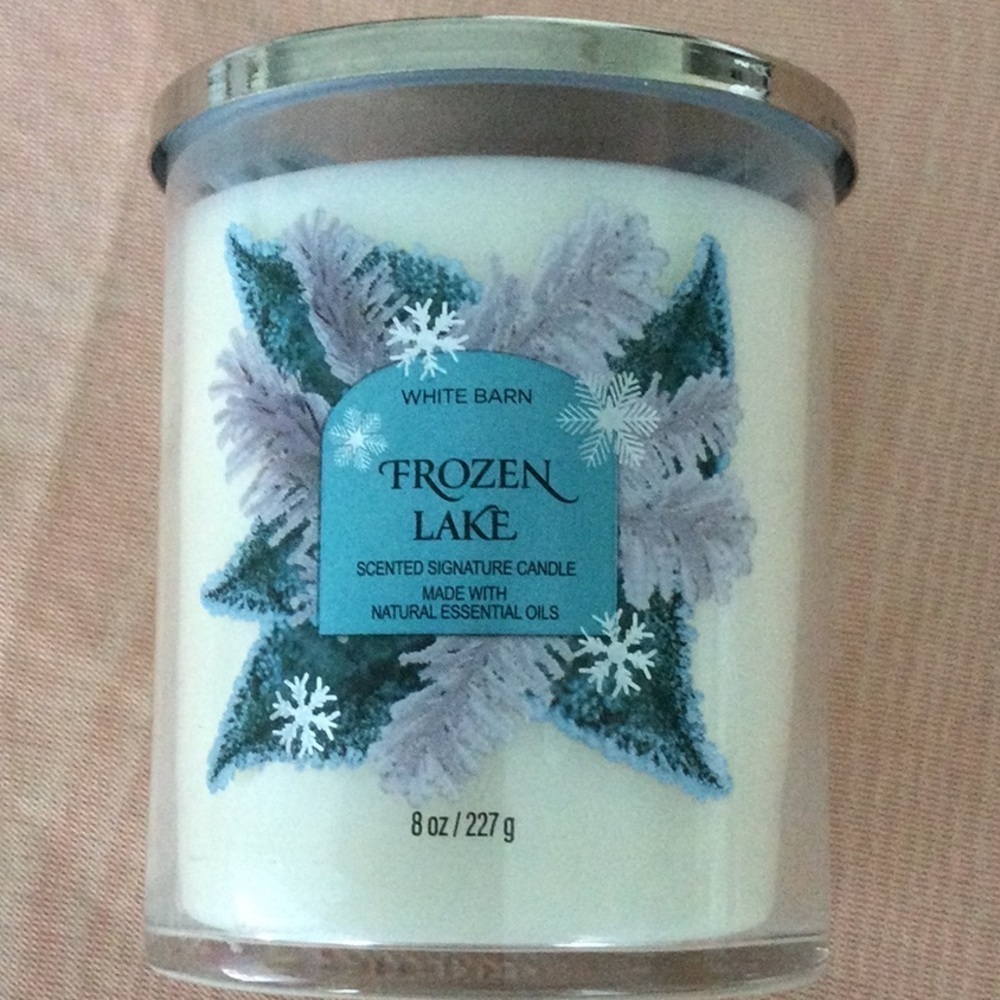 White Barn Scented Signature Candle called Frozen Lake New with tag